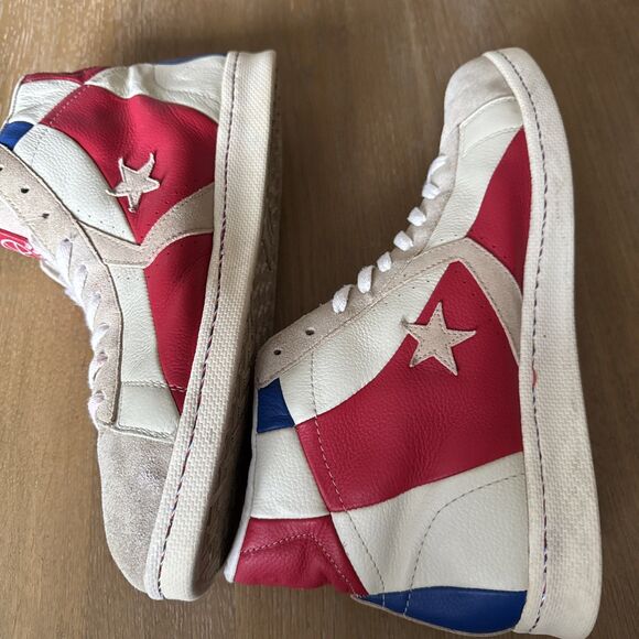 Converse Pro Leather 76 High Men 15 Red White Blue Vintage Basketball Rare main image 6